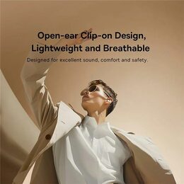 Bluetooth sluchátka Baseus Bass 15 Clip Open Ear bílá