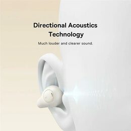 Bluetooth sluchátka Baseus Bass 15 Clip Open Ear bílá