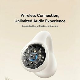 Bluetooth sluchátka Baseus Bass 15 Clip Open Ear bílá