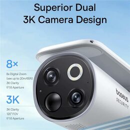 Venkovní kamera Baseus Security S1 Pro 3K (sada 2ks+centrální stanice) bílá