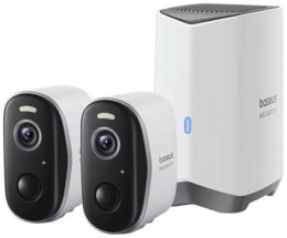 Venkovní kamera Baseus Security N1 Plus 2K (sada 2ks+centrální stanice) bílá