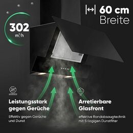 Bomann DU 7607 digestoř sklo/nerez 60cm