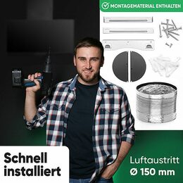 Bomann DU 7607 digestoř sklo/nerez 60cm