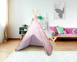 EDCO Dětský stan teepee 120x120x150cm růžová ED-215004ruzo