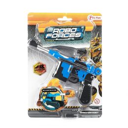 Transformer pistole/robot plast 14-16cm 2 barvy na kartě