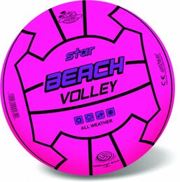 Míč volejbalový plážový 15cm 3 barvy v síťce