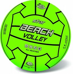 Míč volejbalový plážový 15cm 3 barvy v síťce