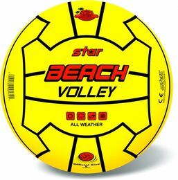 Míč volejbalový plážový 15cm 3 barvy v síťce