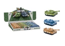 Tank plast 15cm na setrvačník 3 barvy 12ks v boxu