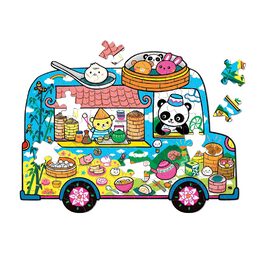 Mudpuppy Puzzle ve tvaru minibusu s občerstvením
