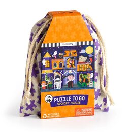 Mudpuppy Puzzle Strašidelný dům v látkovém pytlíku 36 dílků