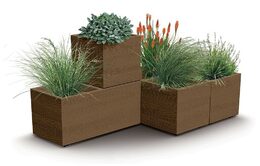 Květináč Prosperplast MADERA SQUARE eco wood 38,5 cm naturo