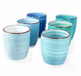 HIT Hrnky na kávu cappuccino sada 6 ks 350 ml AZURE HT-24327066