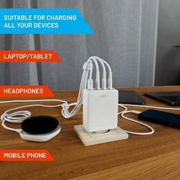 GaN nabíječka 3xUSB-C a USB 100W FIXED