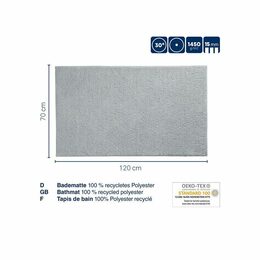 KELA Koupelnová předložka Maja 100% polyester nefrit zelená 120,0x70,0x1,5cm KL-23553