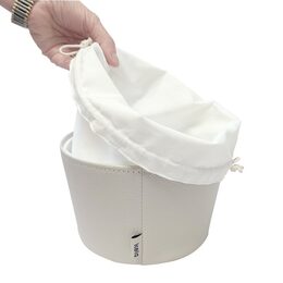 KELA Košík na chleba Grana PU kůže stříbrná šedá 11,0cm 19,0cm KL-12545