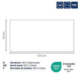 KELA Ručník LADESSA 100% bavlna černá 50x100 cm KL-24625