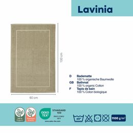 KELA Koupelnová předložka LAVINIA 100% biobavlna béžová 60x100 cm KL-23912