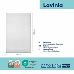 KELA Koupelnová předložka LAVINIA 100% biobavlna bílá 60x100 cm KL-23914