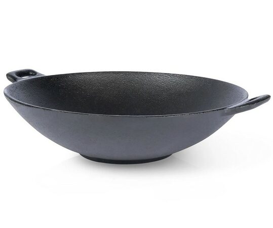 HIT Litinový WOK asijský na sporák, gril i oheň 31 x 8,5 cm HT-23460433