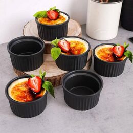 HIT Creme Brulée zapékací misky sada 6 ks černá 9 cm HT-24302121