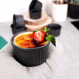 HIT Creme Brulée zapékací misky sada 6 ks černá 9 cm HT-24302121