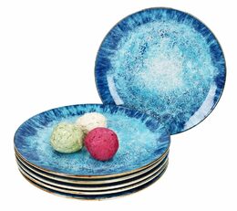 HIT Dezertní talíře sada 6 ks porcelán 19 cm OCEAN HT-24324269