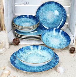 HIT Talíř na polévku hluboký sada 6 ks porcelán 20 cm OCEAN HT-24324286