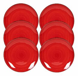 HIT Dezertní talíře sada 6 ks 19 cm červené RUBY RED HT-24326390