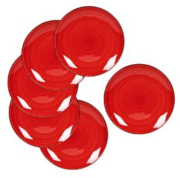 HIT Dezertní talíře sada 6 ks 19 cm červené RUBY RED HT-24326390