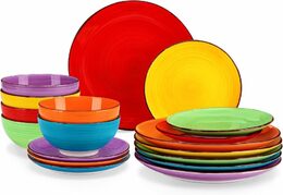 HIT Talíře na polévku hluboké sada 6 ks 21 cm barevné COLOURS HT-24326792