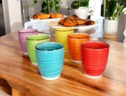 HIT Hrnky na kávu espresso sada 6 ks 180 ml COLOURS HT-24326756