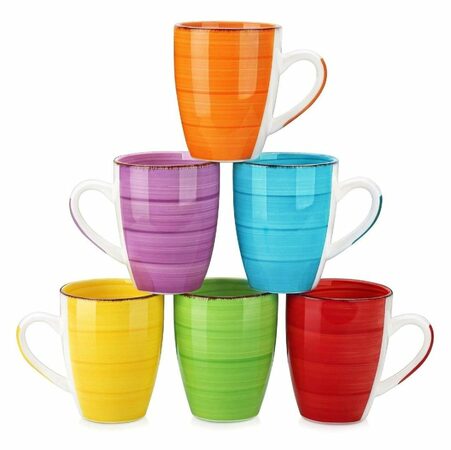HIT Hrnky na kávu i čaj sada 6 ks 350 ml COLOURS HT-24326768