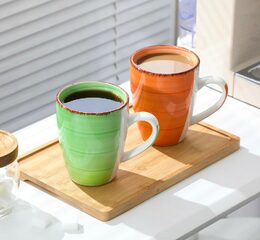 HIT Hrnky na kávu i čaj sada 6 ks 350 ml COLOURS HT-24326768