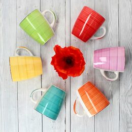 HIT Hrnky na kávu i čaj sada 6 ks 350 ml COLOURS HT-24326768