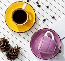 HIT Hrnky na espresso s podšálky sada 12 ks 90 ml COLOURS HT-24326774