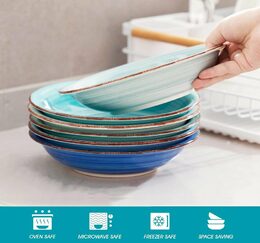 HIT Talíře na polévku hluboké sada 6 ks 21 cm AZURE HT-24327095