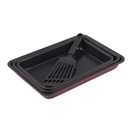 BERGNER Pekáč s nepřilnavým povrchem a naběračkou MAROON sada 3 ks BG-37248-RD