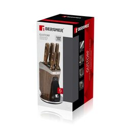 BERGNER Sada nožů ve stojanu 6 ks GUSTORF hnědá BG-9124