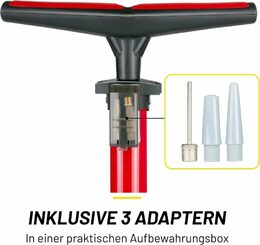 DUNLOP Podlahová pumpa na kolo i míče červená 180 PSI ED-257379