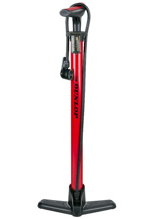 DUNLOP Podlahová pumpa na kolo i míče červená 180 PSI ED-257379