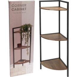 HOMESTYLING Regál kovový rohový 3patrový 76 cm KO-DD1000550