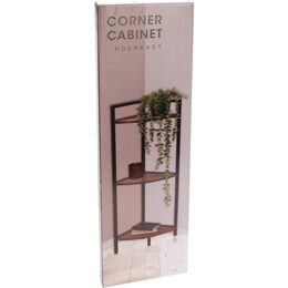 HOMESTYLING Regál kovový rohový 3patrový 76 cm KO-DD1000550