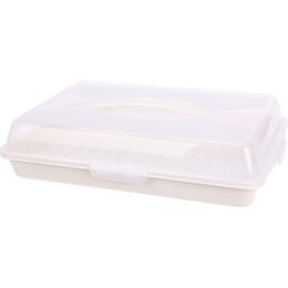 EXCELLENT Plastový servírovací tác s víkem 44 x 31 cm bílá KO-022000230bila