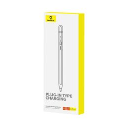 Stylus Baseus Smooth Writing 2 s bezdrátovým a kabelovým nabíjením lightning bílý
