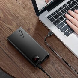 Power banka Baseus Adaman Metal 20000 mAh 22,5W 2xUSB/USB-C PD/Lightning černá
