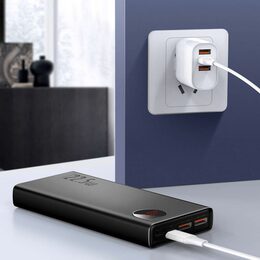 Power banka Baseus Adaman Metal 20000 mAh 22,5W 2xUSB/USB-C PD/Lightning černá
