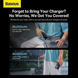Power banka Baseus Star-Lord 30000 mAh 22,5W USB/USB-C černá