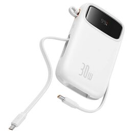 Power banka Baseus Qpow2 10000mAh 30W bílá s USB-C kabelem