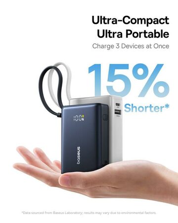 Powerbanka Baseus PicoGo 10000mAh, 45W, s kabelem USB-C černá